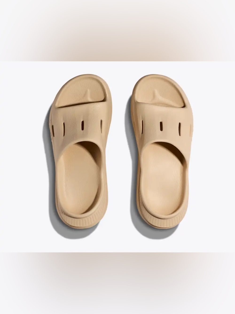 Hoka ORA Recovery Slide 3 Unisex Slip On Athletic Sandal Sand Light Tan W8 M 6 - Picture 2 of 11